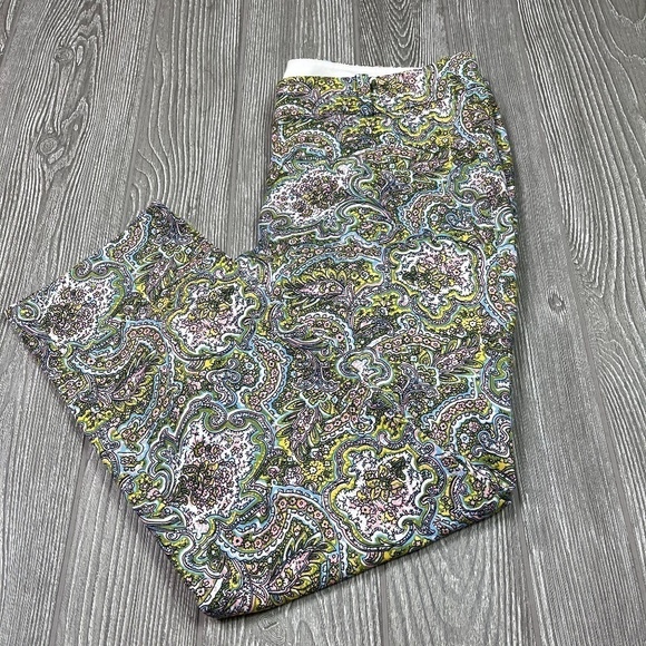 ANN TAYLOR Carnegie Paisley Crop Ankle Pant - Picture 2 of 7